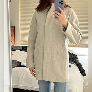 J.Crew grey cocoon coat
